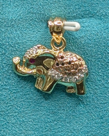 14K Gold Elephant Pendant