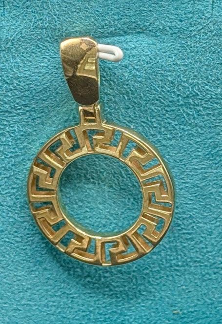 14K Gold Azteca Symbol Pendant