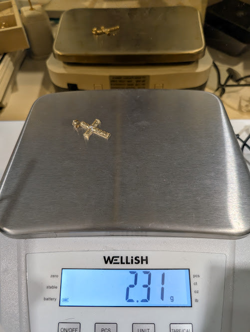 14K Gold Religious Cross Pendent