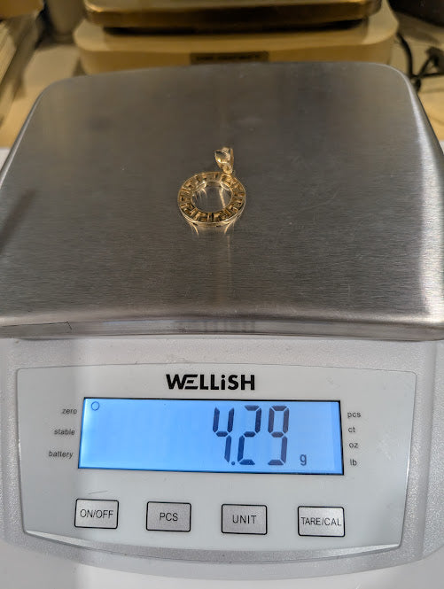 14K Gold Azteca Symbol Pendant