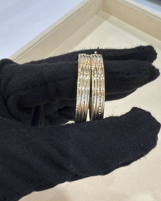 14K Gold Medium Hoop Earrings
