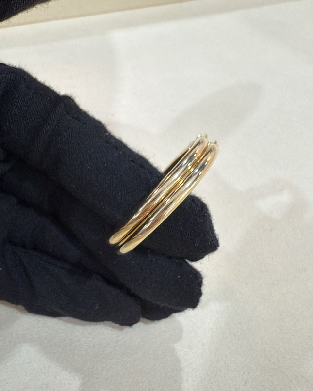 14K Gold Medium Hoop Earrings