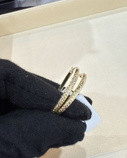 14K Gold Medium Hoop Earrings