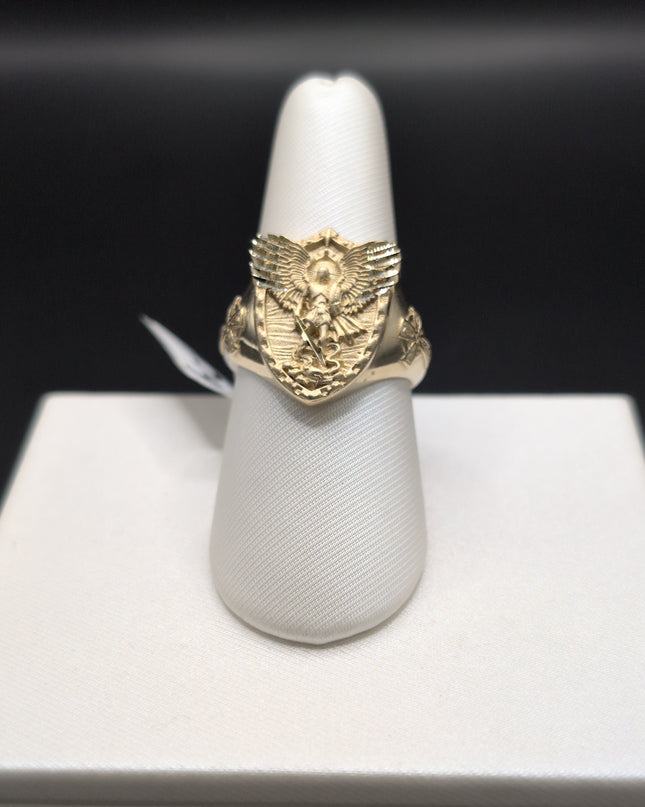 14K Gold Religious Angel Ring